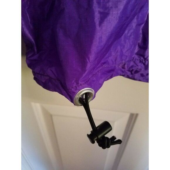 NEW Windbreaker Supplex Nylon Purple Anorak Jacket Womens M Hook and Loop Tags - Picture 4 of 9